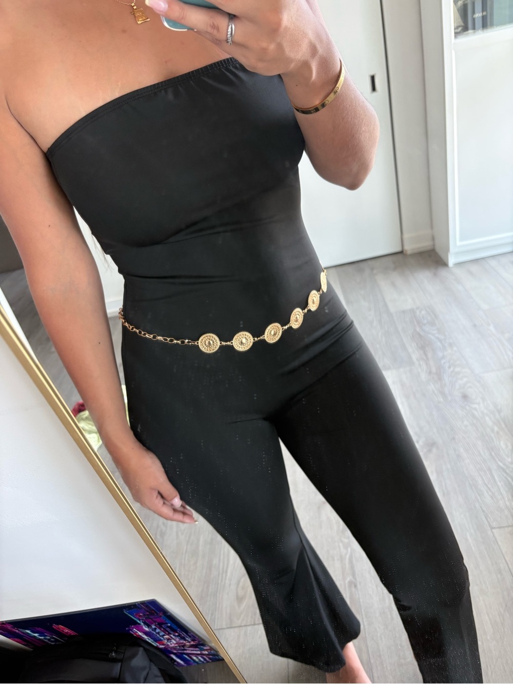 SHEIN Black Strapless Jumpsuit